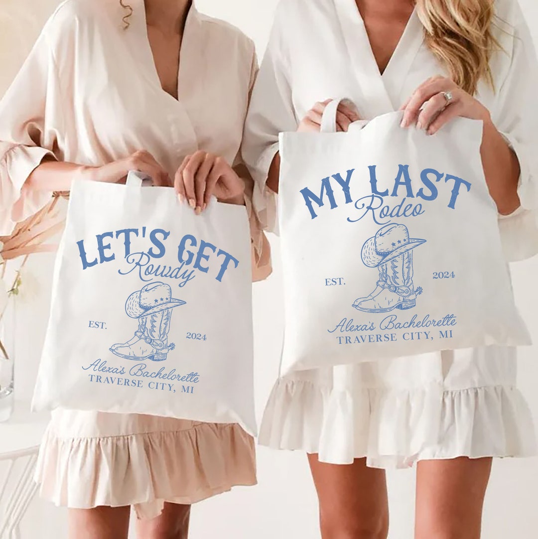 Bachelorette Tote Bag Cowgirl Bach Totes Cowboy Boots Tote Western ...