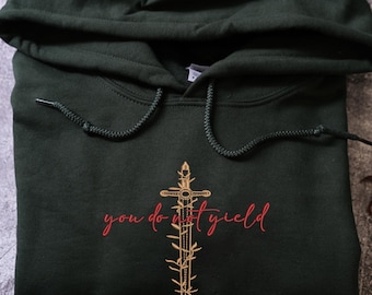 Embroidered You Do Not Yield Throne Of Glass Sweatshirt,Aelin Galathynius  Rowan Whitethorn Dorian Thirteen Manon Blackbeak SJM ACOTAR shirt