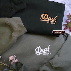 Vintage embroidered Dad Shirt, Custom dad shirt, Fathers Day Gift, Gift For Dad, New Dad Shirt, Custom Dad Est Shirt, Gift for Grandpa