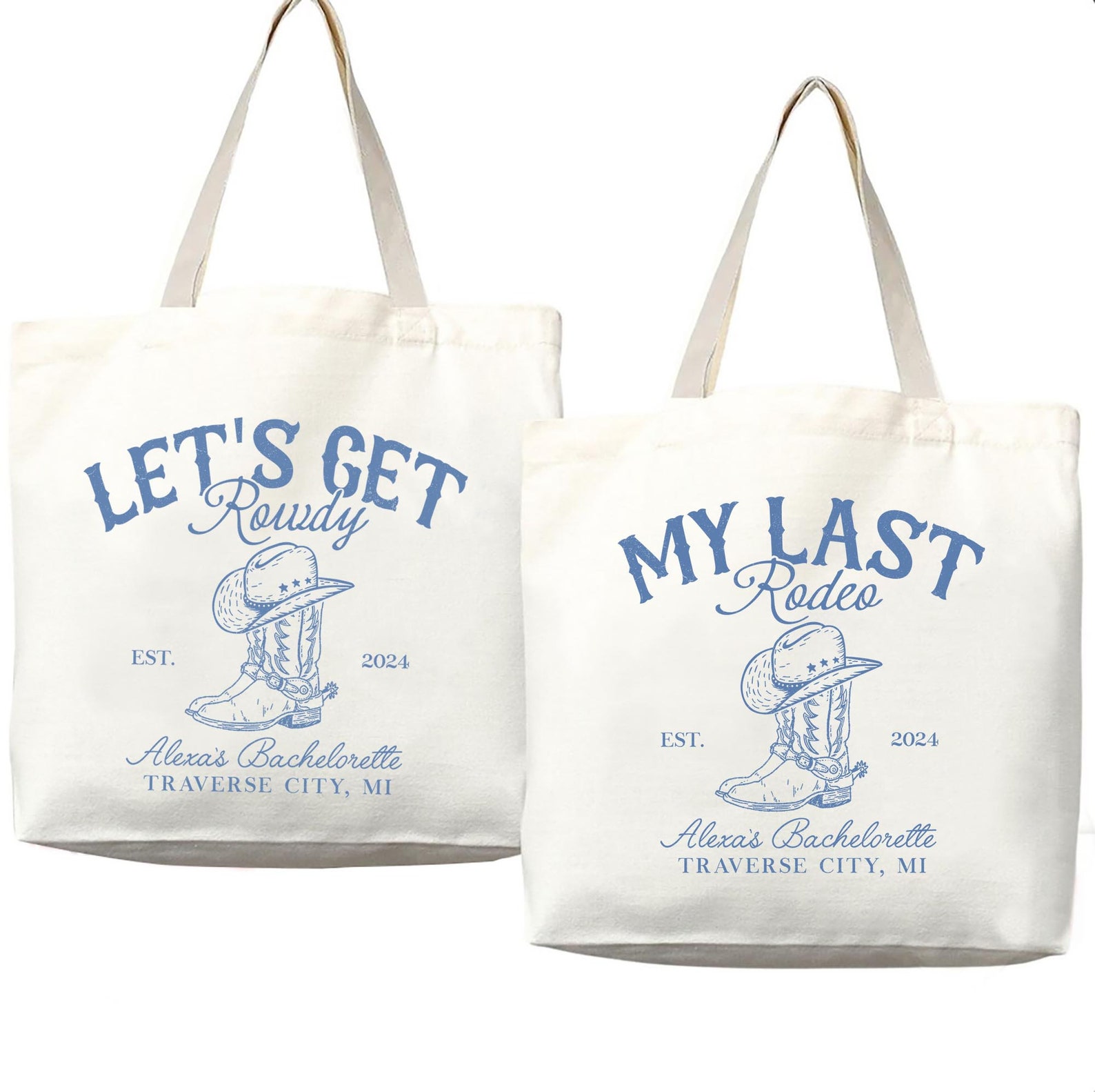 Bachelorette Tote Bag Cowgirl Bach Totes Cowboy Boots Tote Western ...