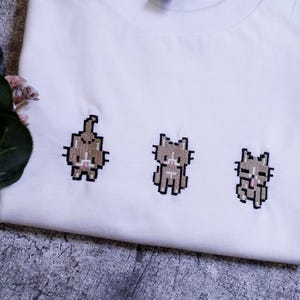 EMBROIDERED Stardew Valley Cat Sweatshirt, Perfect Gift for Gamers, Embroidered Cute Gamer shirt, Comfort colors, Cozy & Cute Gaming Attire