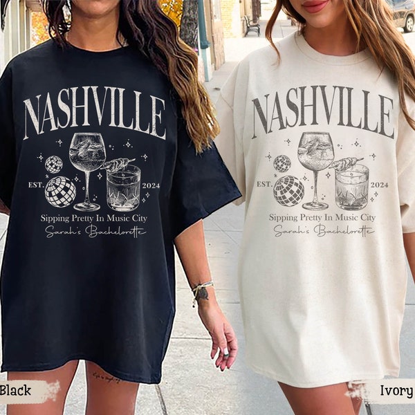 Custom Bachelorette Shirts, Last Disco Bachelorette Shirt, Disco Bride Shirt, Personalized Location Bridal Party Shirt, Nashville Girls Trip