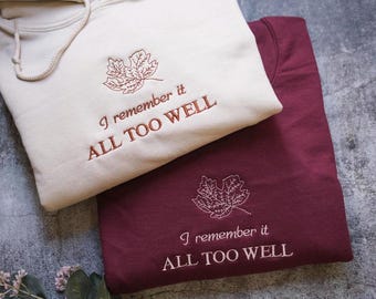 Embroidered I remember it A T W Sweatshirt | Trendy Autumn Crewneck | Embroidered Sweatshirt | Gift For Her | Subtle merch for girls