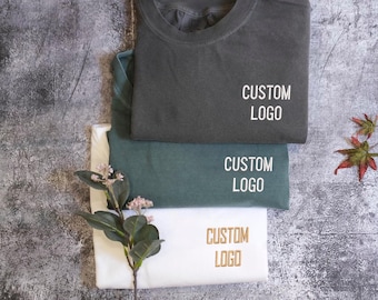 Personalized Comfort Colors T-Shirt, Custom Embroidered T-Shirts, Embroidered Comfort Colors Tee, Custom Embroidery, Mother's Day Gift