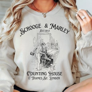 Charles Dickens Vintage Christmas Crewneck A Christmas Carol Scrooge Dickens Christmas Holiday Apparel Light Academia Bookish Sweatshirt