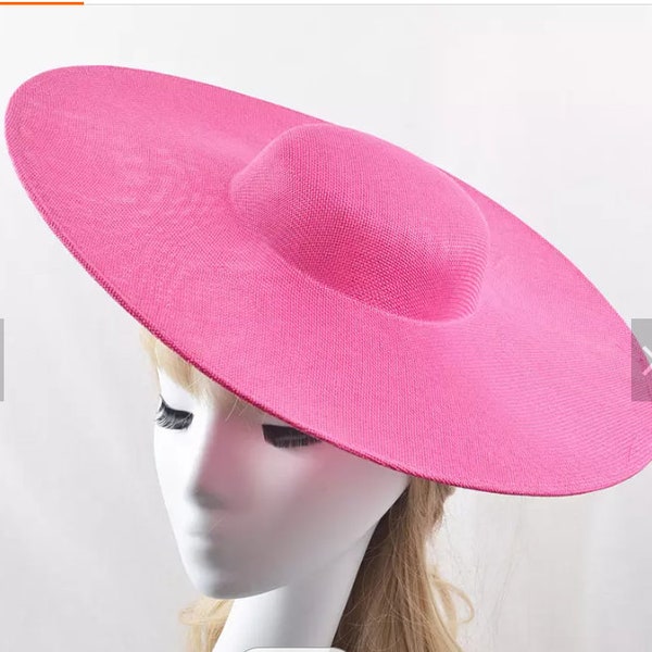 37cm Wide Brim Sinamay Fascinator base | DIY Kentucky | DIY Derby Hat base for hat making - Not ready to wear -Ready to ship now