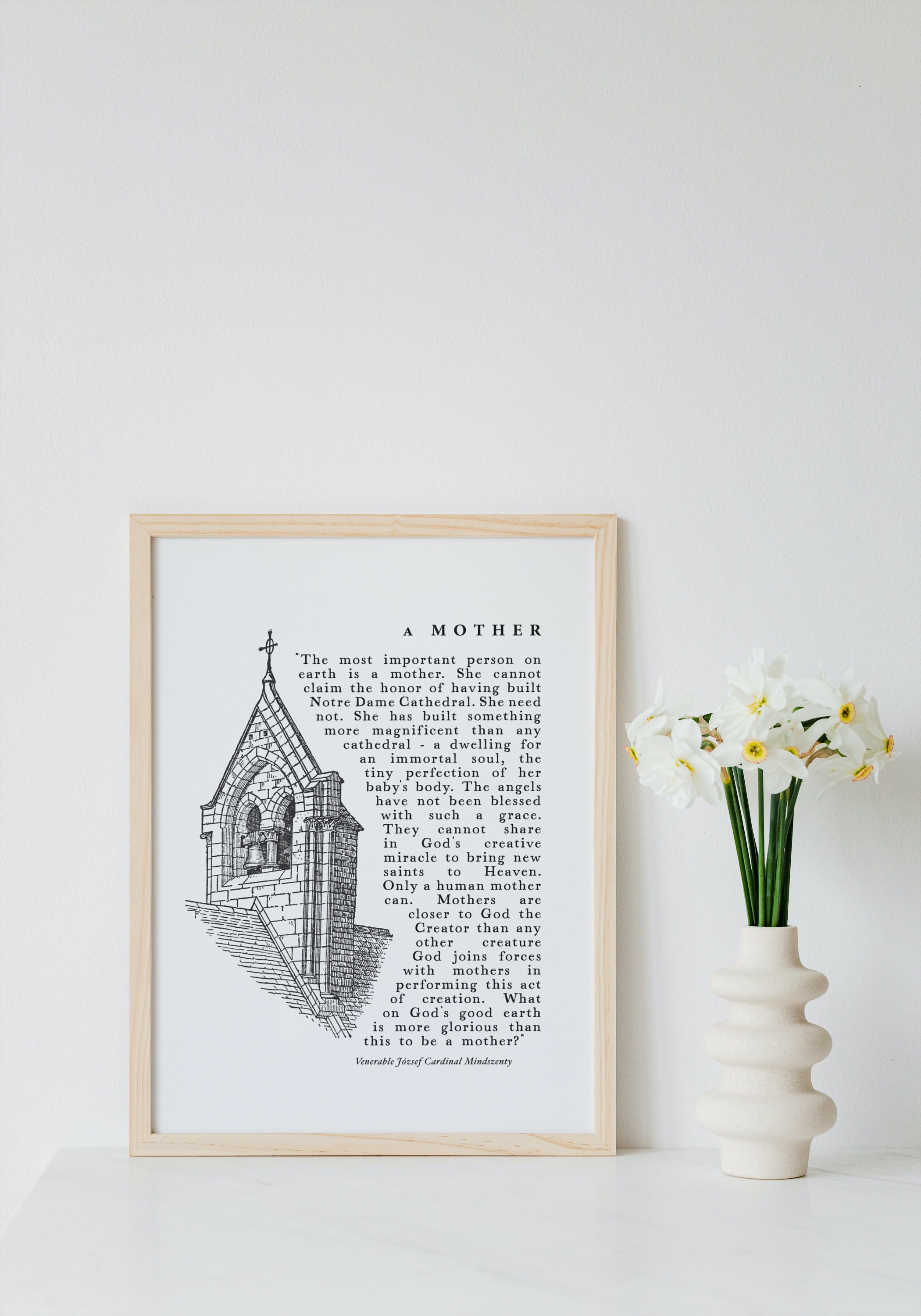 Printable Catholic Mother Print Cardinal Mindszenty Cathedral Quote ...