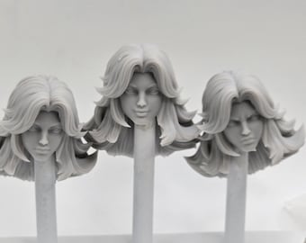 Custom 3d Printed  Classified Legends Compatible Comic Multiverses Fabulous Four Invisible Sue Heads 1:12 6&quot; Scale.