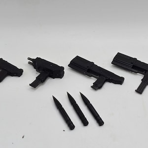 Custom 3d Printed Classified Legends Compatible Comic Multiverse Storm Shadow Blade Daywalker Uzi weapons  1:12 6" 1/6 12"