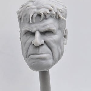 Cabeza normal de hombre rojo enojado de Harrison Ross impresa en 3D personalizada compatible con leyendas clasificadas de cómics multiverso escala 1/12 1-10