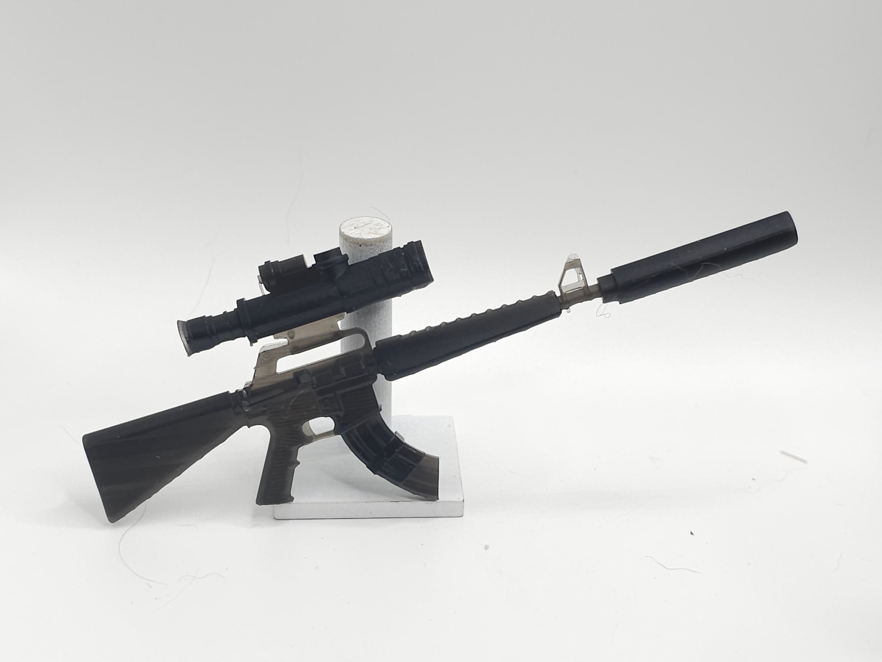 当時物　HASBRO 　GIジョー　金属製M-16付 GI JOE M16 RIFLE FOR 12