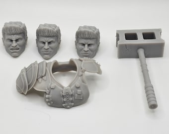 Custom 3d Printed Compatible Classified Legends Comic Multiverse SwampNok Street Pig Head / Accessories 1:12 6&quot; Scale.