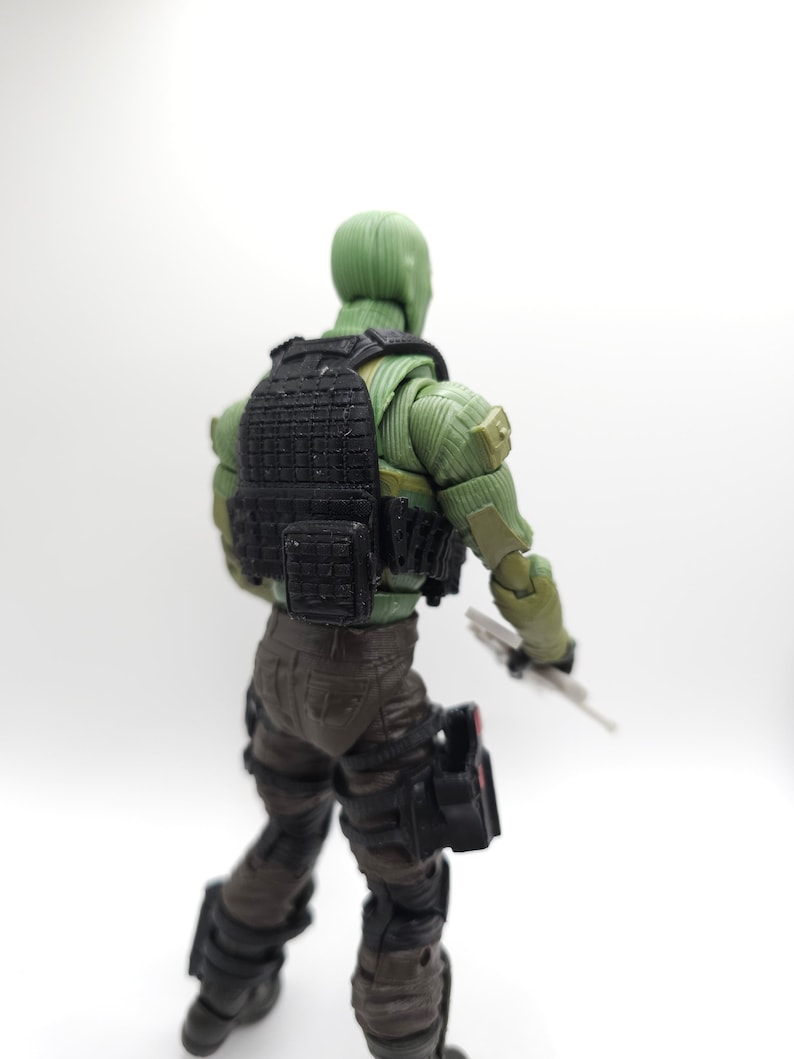 Custom 3d Printed G.I. Joe Classified Cobra Beachead V1 Vestv with 5 removeable magazines Flexible Vest 1:12 6 Scale. image 5