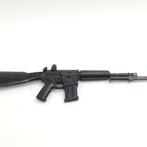 Custom 3d Printed  Classified Legends Compatible Comic Multiverse ARAH Inspired Crimson Guard V1 Rifle w/Bayonet 1:12 6&quot; Scale Custom Fodder