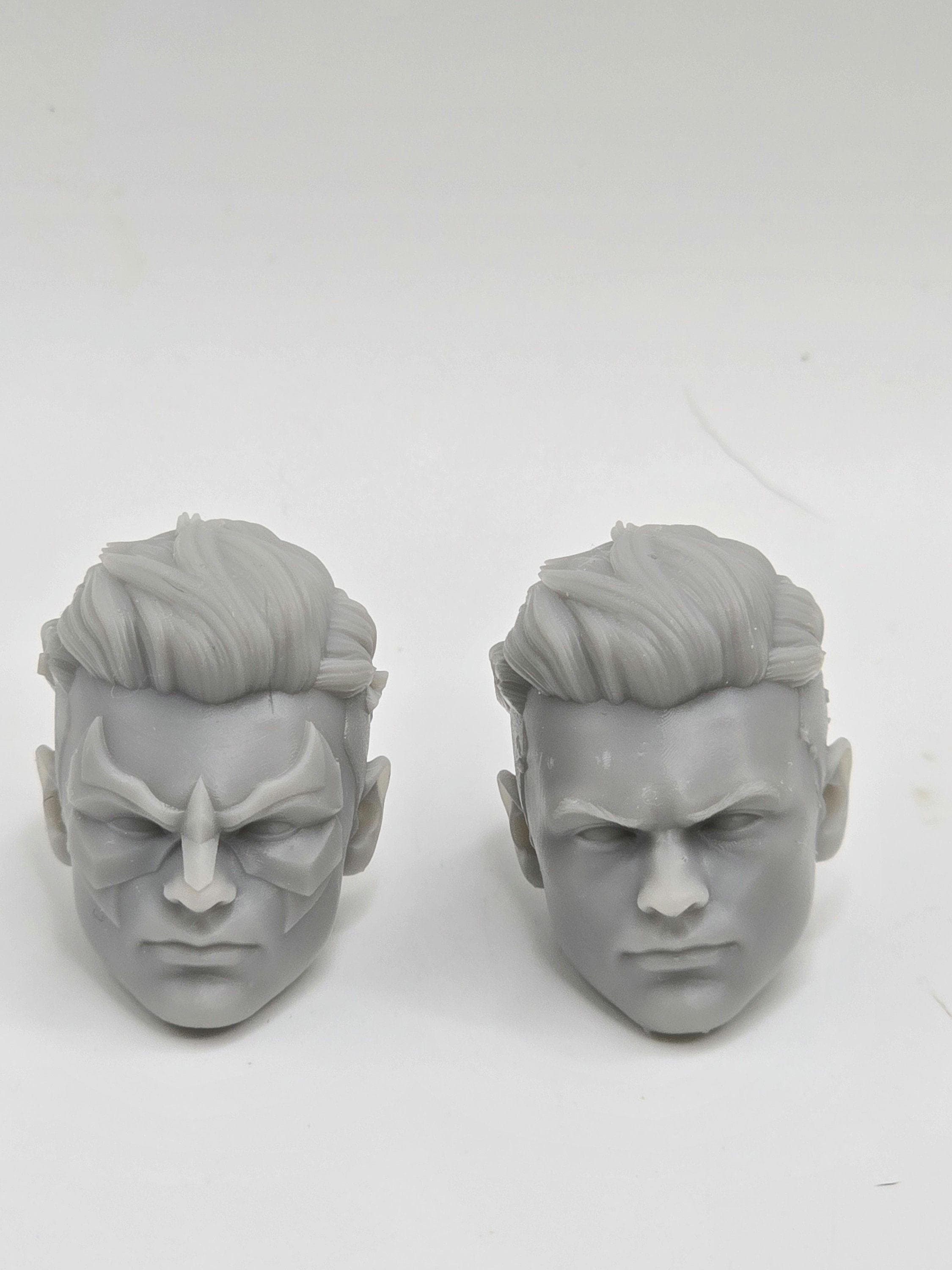 Custom 3d Printed Classified Legends Compatible Comic Multiverse Damian Red Cardinal Head 1:12 6" 1/10 7" Scale.