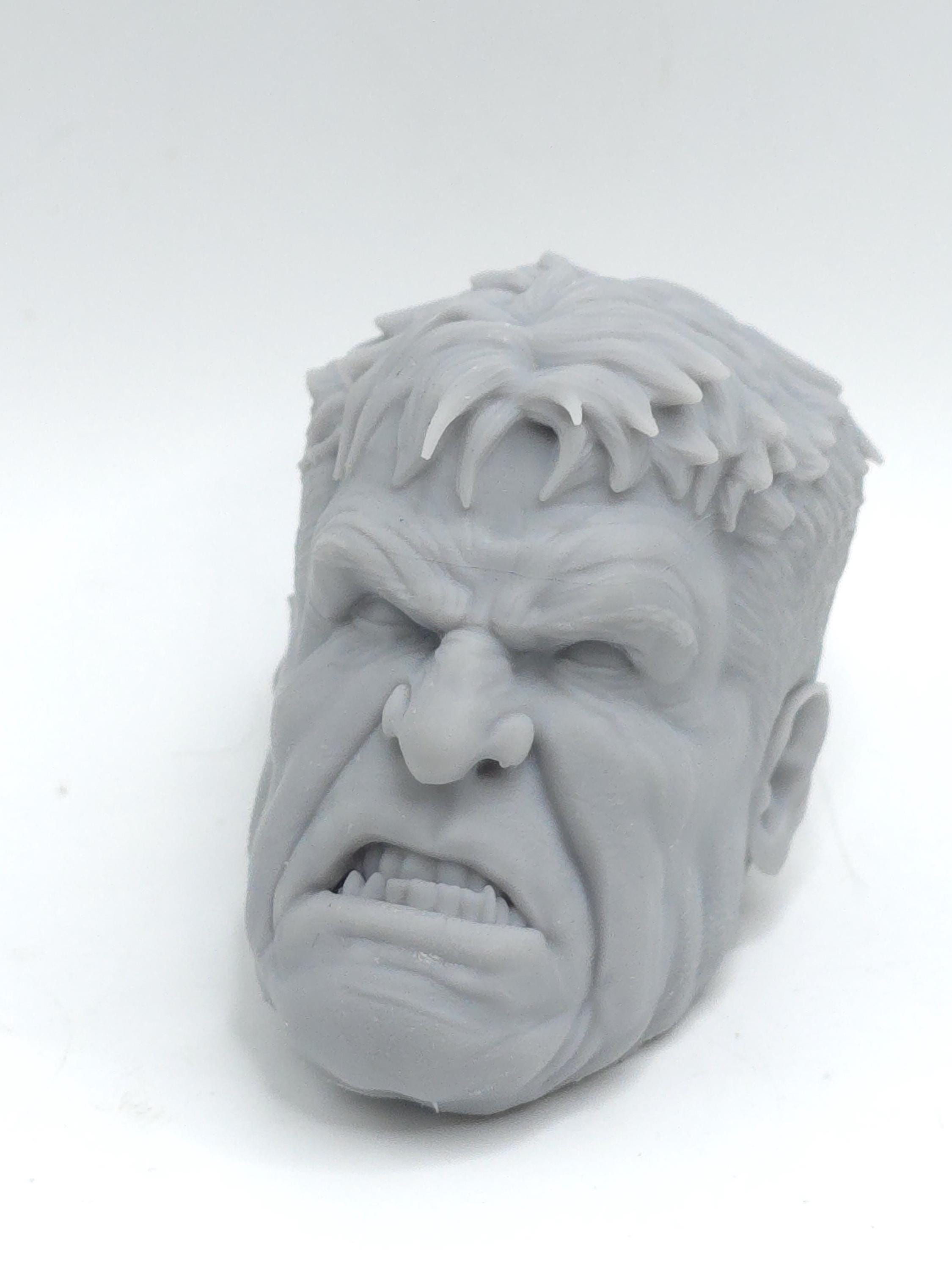 Custom 3d Printed Classified Legends Compatible Comic Multiverse select Harrison Ross Angry Red Man Normal Head 1/12 1-10  Scale