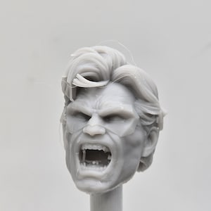 Custom 3d Printed Classified Legends Compatible Comic Multiverse Green Light Corps Yelling Head 1:12 6&quot; Scale.
