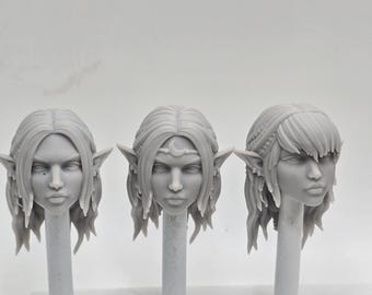 Custom 3d Resin Printed Comic Multiverse Heads Fits 1.0 Mythic Legions Figures 1-12 1-10 Scale - Sylvaraeth Femsle Elf Heads