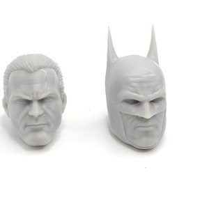 Custom 3d Printed G  Classified  Legends  DC Multiverse Older Bat Vigilante Bruce Heads 1/12 1-10 Scale