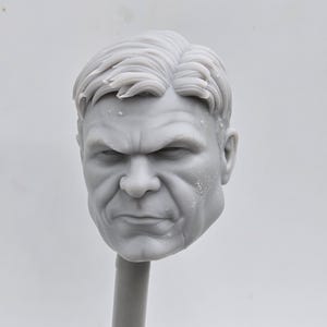 Cabeza normal de hombre rojo enojado de Harrison Ross impresa en 3D personalizada compatible con leyendas clasificadas de cómics multiverso escala 1/12 1-10