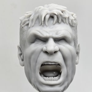 Cabeza normal de hombre rojo enojado de Harrison Ross impresa en 3D personalizada compatible con leyendas clasificadas de cómics multiverso escala 1/12 1-10