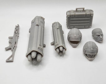 Custom 3d Printed Classified Legends Compatible Comic Multiverse Salvo, and Accessories 1:12 6&quot; Scale. (Message for Other Scales)