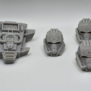 Custom 3d Printed  Classified Legends Compatible Comic Multiverse Armored Snake Commander  Head / Accessories 1:12 6&quot; Scale.