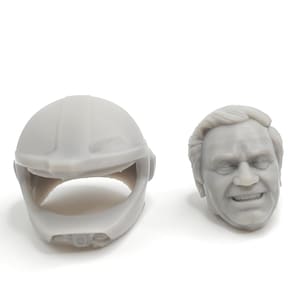 Custom 3d Printed Classified Legends Compatible Comic Multiverse Airwolf Dominic Santini/Ernest Borgnine Head & Helmet 1:12 1/10 1/18 1/6