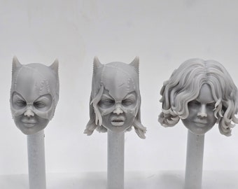 Custom 3d Printed Classified Legends Compatible Comic Multiverse Bat Man Woman Cat Kyle Heads 1/12 1-10 Scale
