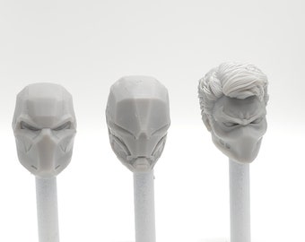 Custom 3d Printed Classified Legends Compatible Comic Multiverse Red Cardinal Jason Todd Cimson Hood Outlaw/Metal  Heads 1/12 1-10 Scale