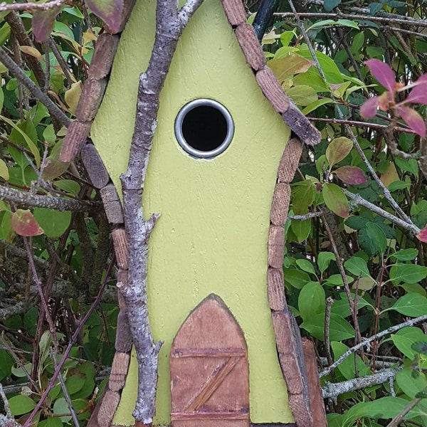 Maison pour oiseaux, nichoir oiseaux en bois, cabane pour oiseaux en bois fait main