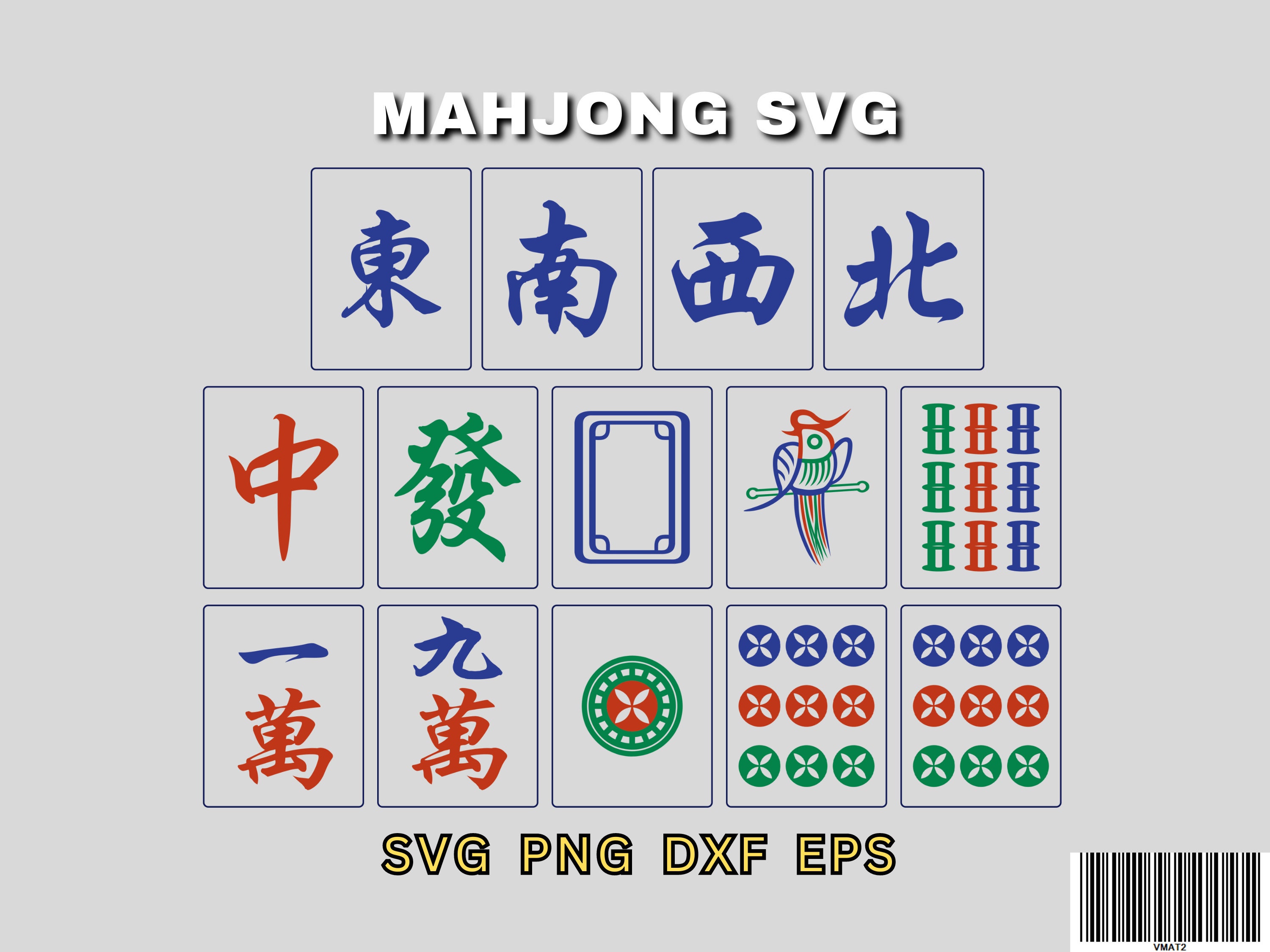 Conjunto de mahjong solitaire tile vetor clássico chinês