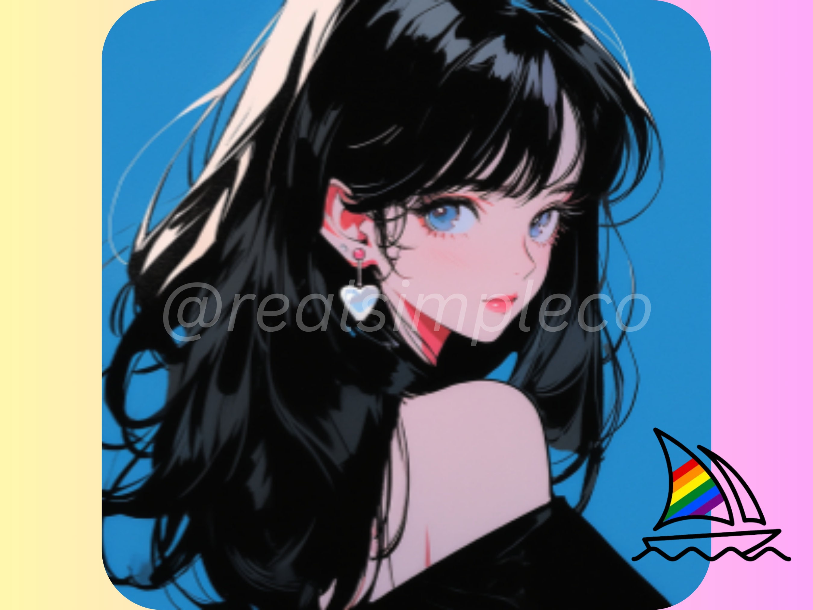 250+ Dark Anime Girl Rare Icons * Stream * Goth * Vaporwave * Aesthetic *  Y2K * Edgy * Girl * Halloween * egirl * avatar * pfp * profile