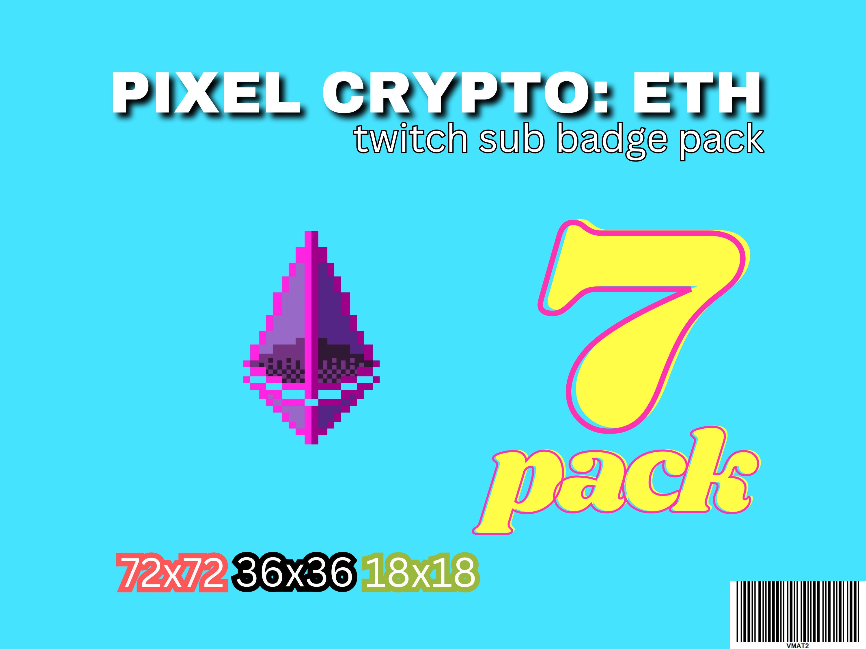 8-bit Pixel Art Ethereum Twitch Sub Badges (digital Download) - Etsy