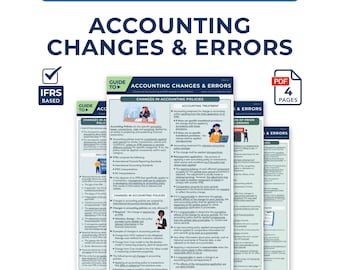 Accounting Cheat Sheet ACCOUNTING CHANGES & ERRORS Accountant Study Guide Bookkeeping Cpa Exam Student Review Notes Instant Download