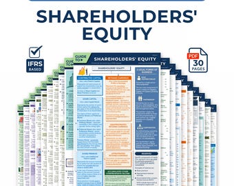 Accounting Cheat Sheet SHAREHOLDERS' EQUITY Financial Accountant Study Guide Bookkeeping CPA Exam Student Review Notes Instant Download