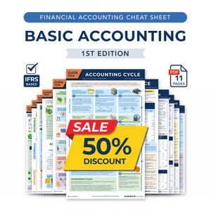 BASIC ACCOUNTING Cheat Sheet (1st Edition) Accounting Student Study Guide Bookkeeping CPA Notes Accounting Reviewer Instant Download