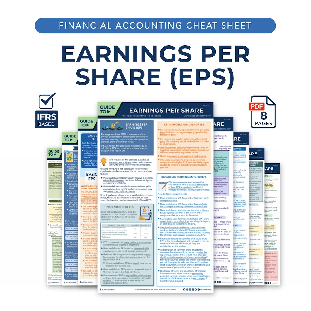 Accounting Cheat Sheet EARNINGS PER SHARE Accountant Study Guide ...