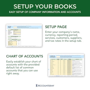 Accounting Spreadsheet Corporation Service Business Small Business Double Entry Bookkeeping Template Google Sheets Microsoft Excel Accounting Books Financial Statements Revenue Expense Tracker Accountant Accountdemy