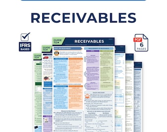 Accounting Cheat Sheet RECEIVABLES Accountant Study Guide Bookkeeping Financial CPA Exam Student Review Notes Instant Download