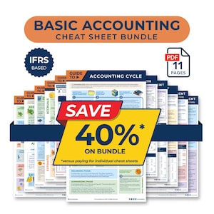 BASIC ACCOUNTING Cheat Sheet BUNDLE (1st Edition) Accounting Student Study Guide Bookkeeping Cpa Notes Accounting Reviewer Instant Download