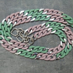 Lange Handykette aus großen Acrylgliedern - 153 cm lang.
