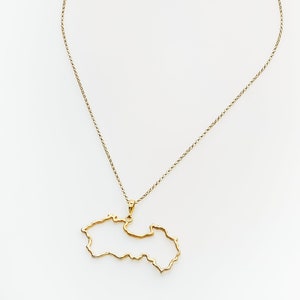 Armenischer Schmuck - Karte von Armenien Vergoldete Silberkette, Geschenk für Sie, handgemachte Muttertagsidee, einzigartiges Design.
