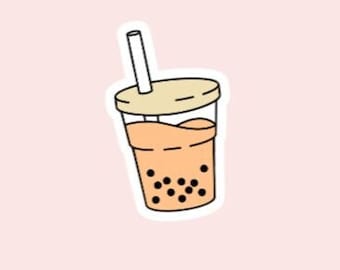 Autocollant Thai Tea Boba | coupe boba