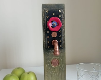 Dispensador de whisky de madera hecho a mano único, dispensador de barra, fuente de whisky, dispensador de bebidas, dispensador de licor, grifo de alcohol, vertedor de bebidas