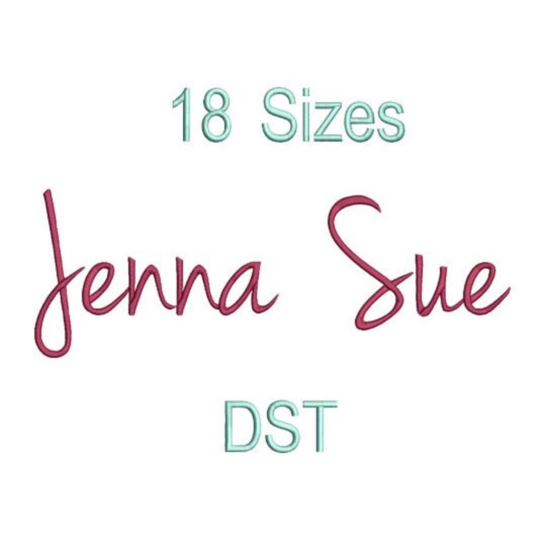 Jenna Sue Font,dst,calligraphy Fonts,machine Embroidery,embroidery Font ...
