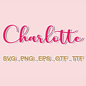 Archivos de fuentes Charlotte, SVG Sillhoutte, Sans Serif SVG, paquete de fuentes svg, archivos svg para cricut, Monogram svg, Monogram Cricut