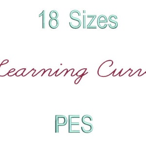 Learning curve Font,PES,Calligraphy Fonts,Machine Embroidery,Embroidery Font,Script font,Calligraphy Embroidery Font,Sans Serif Font