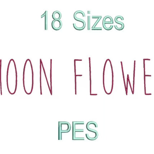 Moon Flower Font,PES,Calligraphy Fonts,Machine Embroidery,Embroidery Font,Script font,Calligraphy Embroidery Font,Sans Serif Font