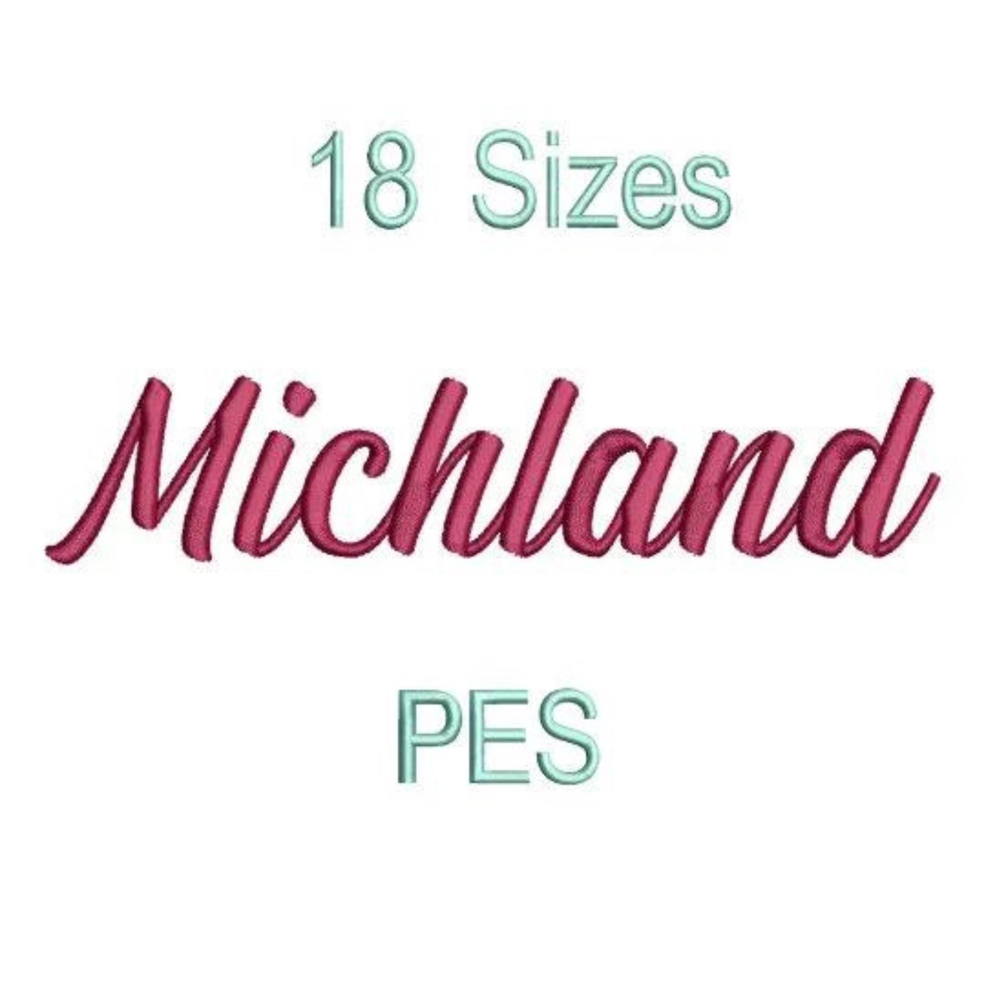 Michland Font,PES,Calligraphy Fonts,Machine Embroidery,Embroidery Font,Script font,Calligraphy Embroidery Font,Sans Serif Font